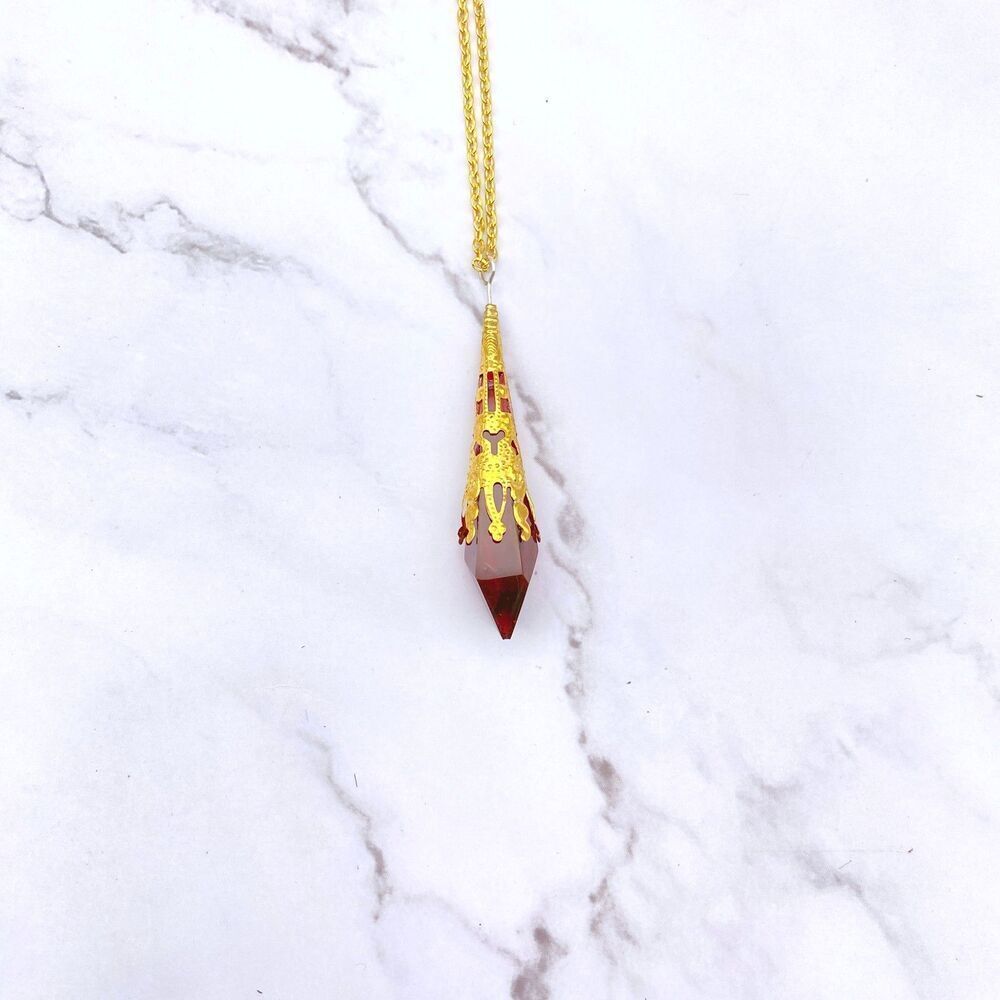 Blood Red Pendulum Necklace - Picture 6 of 11